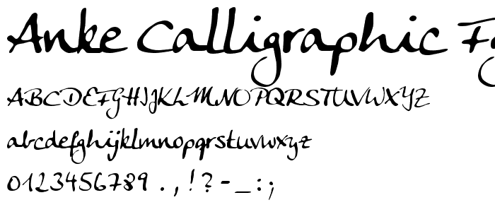 Anke Calligraphic FG font